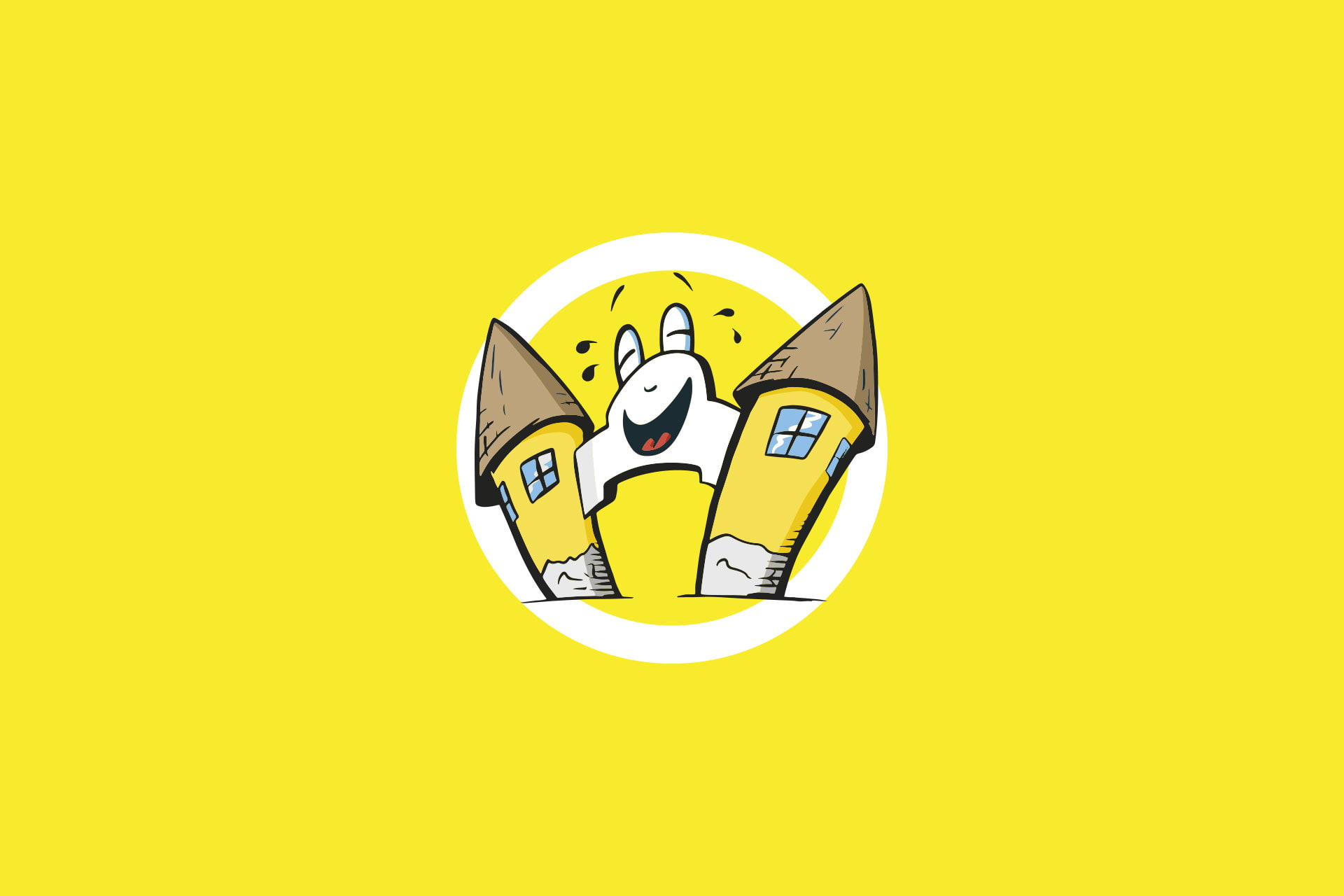 Logo des Guglwald Kabarettsommer 2024 auf gelbem Hintergrund